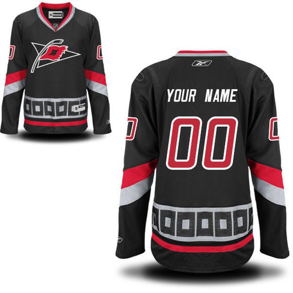 Reebok Carolina Hurricanes Women Premier Alternate Custom NHL Jersey - Black->->Custom Jersey